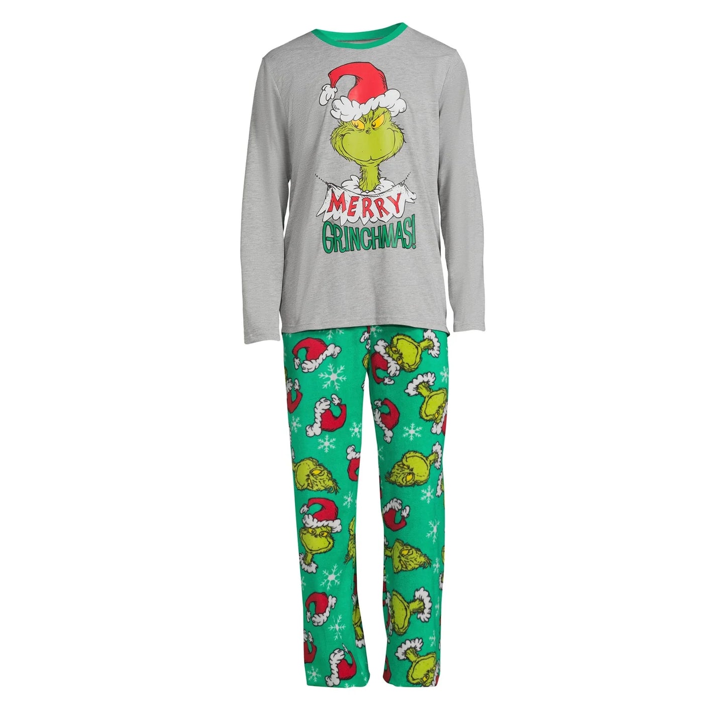 Grinch Family Christmas Pajamas Matching Sets, 2 Pcs Merry Grinchmas Christmas Pjs Matching Sets, Grinch Christmas Pajamas for Family Dad Mon Kids Baby