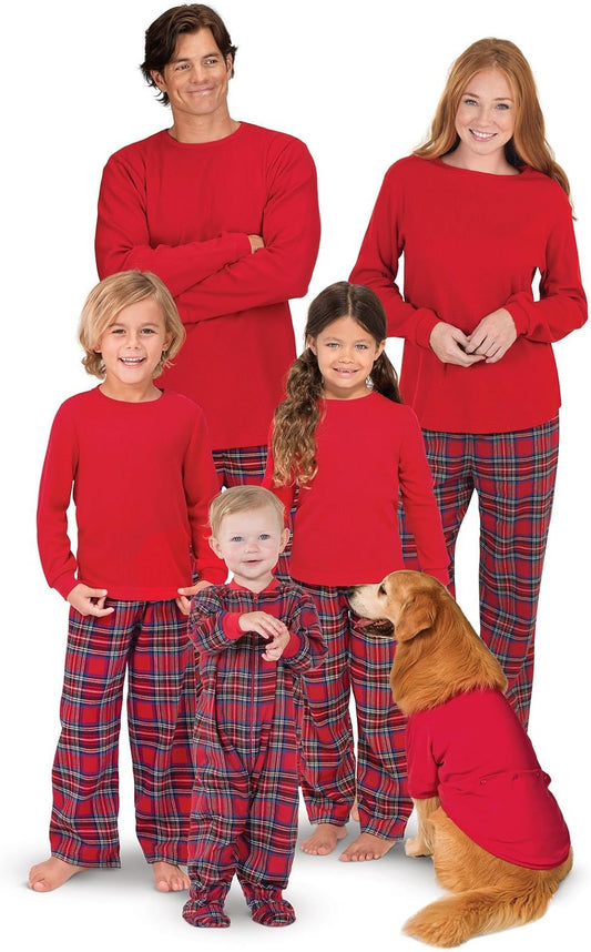 Christmas Pajamas for Family, Thermal Plaid