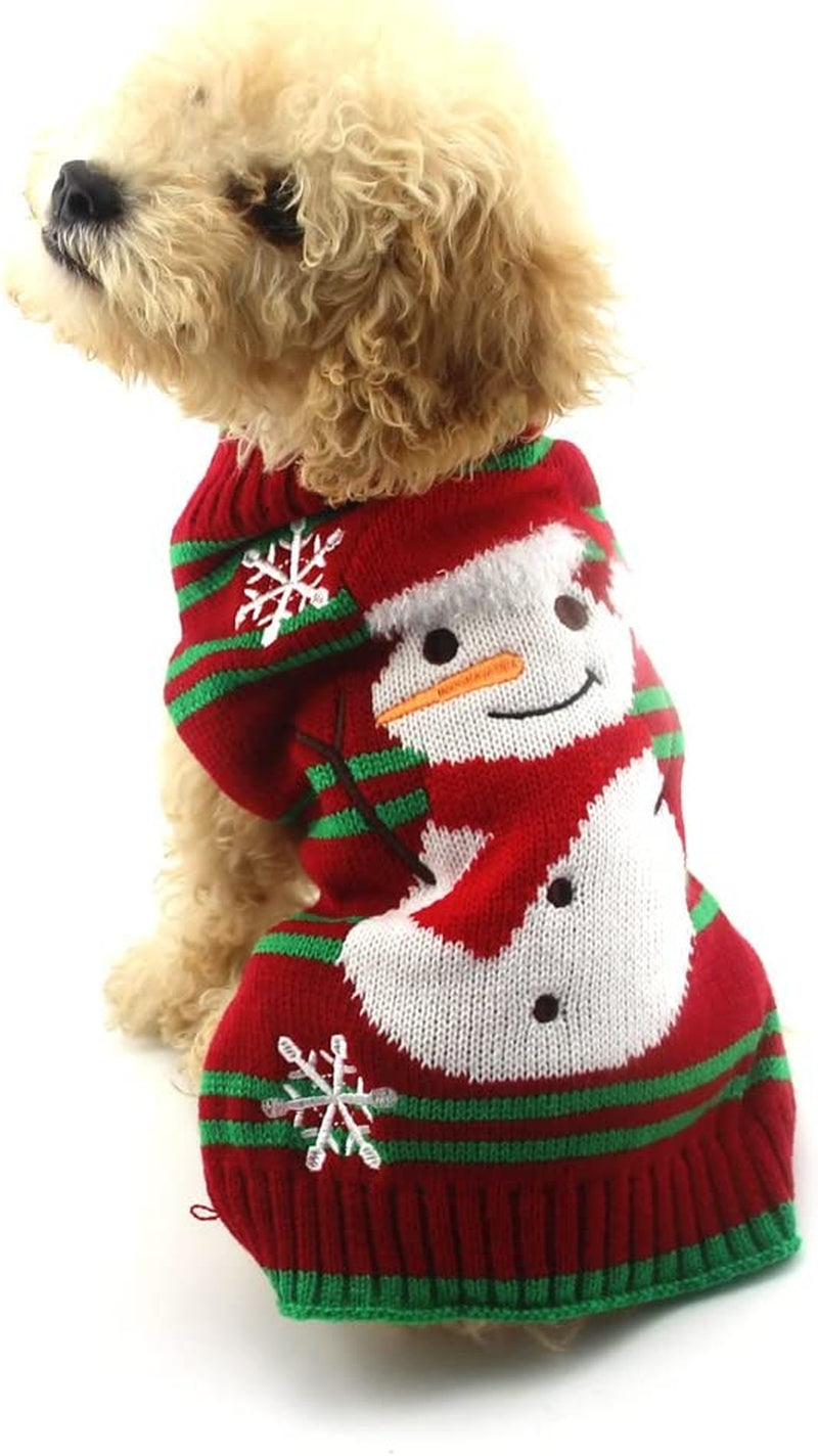 Dog Snow Sweaters Snowman Sweaters Xmas Dog Holiday Sweaters New Year Christmas Sweater Pet Clothes for Small Dog and Cat(Snowman,Xxl)