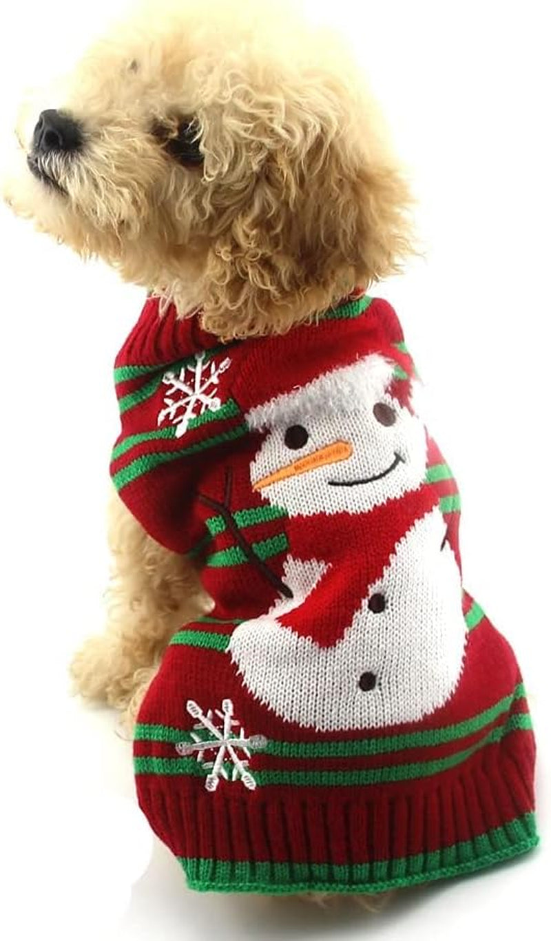 Dog Snow Sweaters Snowman Sweaters Xmas Dog Holiday Sweaters New Year Christmas Sweater Pet Clothes for Small Dog and Cat(Snowman,Xxl)