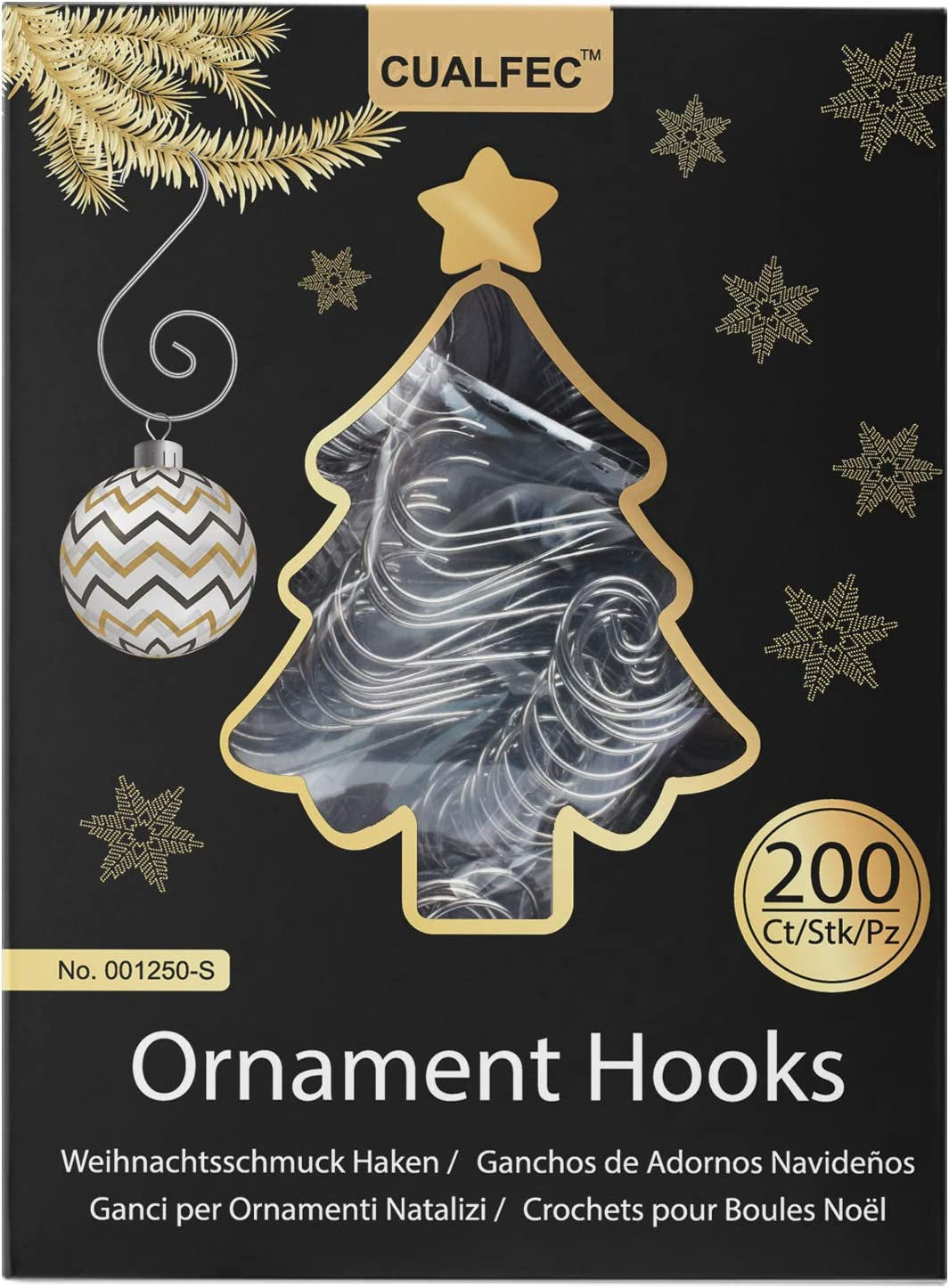 Christmas Ornaments Hooks Christmas Tree Hanger Great for Christmas Tree Decoration - 120 / Silver