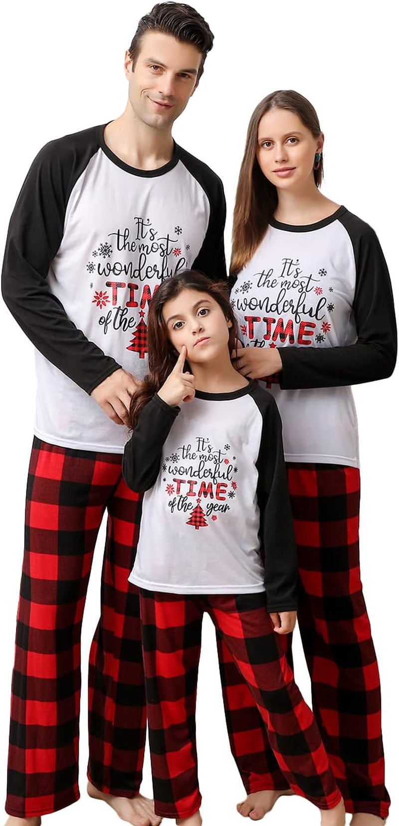 Matching Christmas Pajamas Set for Family, Printed Pjs for Women Men Kids Boys Girls Xmas Sleepwear Set for Couples